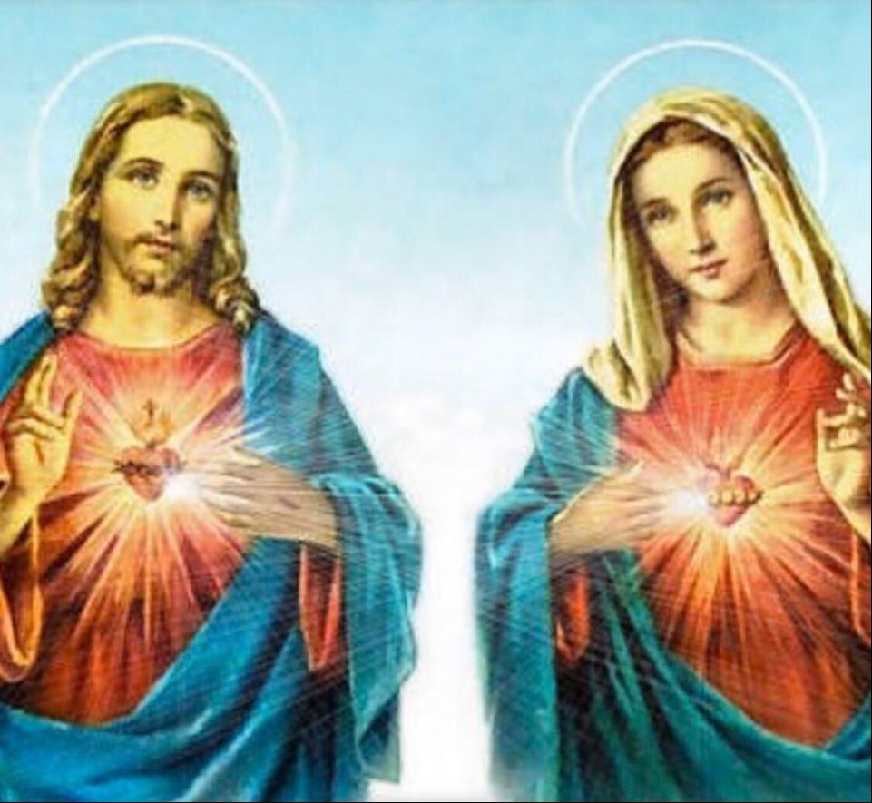 immaculate heart of mary and sacred heart of jesus